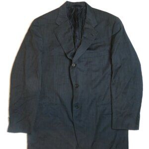 Oakloom Wool Blazer Mens 43 Wool Bespoke USA Suit Jacket Coat 3 Button Gray